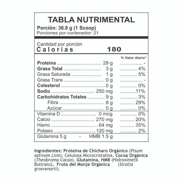 ProtnC, Proteína de chícharo, sabor Chocoate - Imagen 4