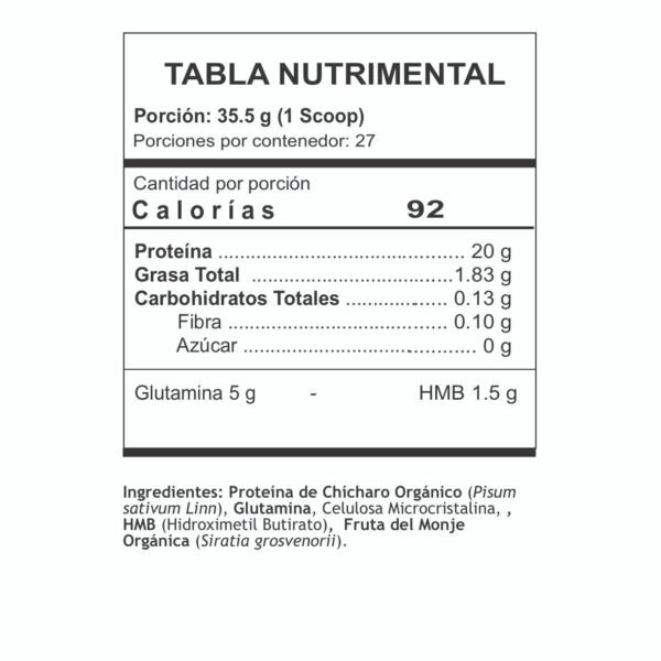 ProTn, Proteína de chícharo,  sabor natural - Imagen 4